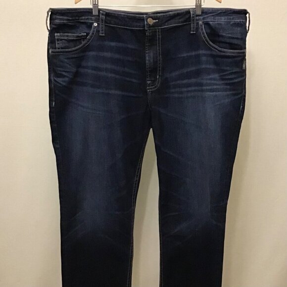 Silver Jeans 46x32 Tag Grayson Men’s Dark Wash Classic-Fit Jeans Actual 48x31 - Picture 4 of 10
